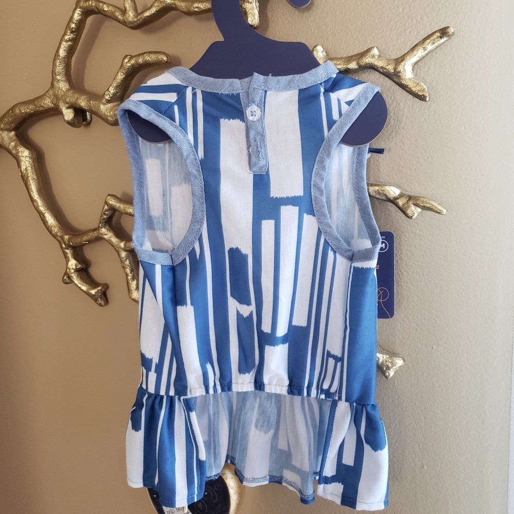 Print Dog Dress Blue Brand New - Picture 5 of 8